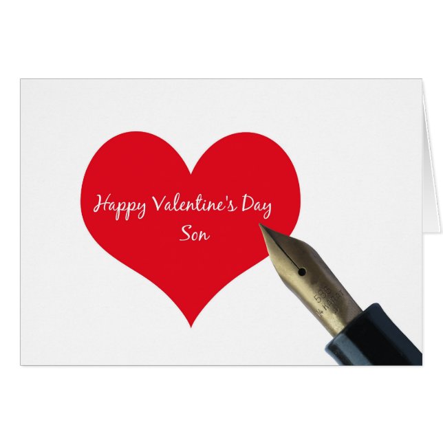 Son Valentine's Card (Front Horizontal)