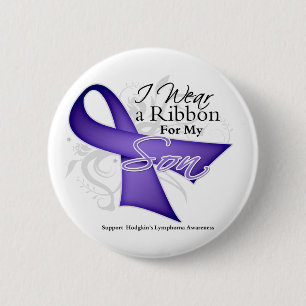 Son Violet Ribbon-  Hodgkins Lymphoma 2 Inch Round Button