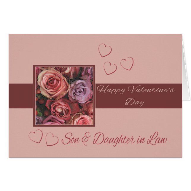 Son & Wife  Happy Valentine's Day Roses (Front Horizontal)