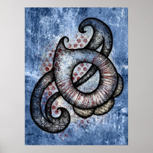 Sonate En Bleu Poster Mur Art