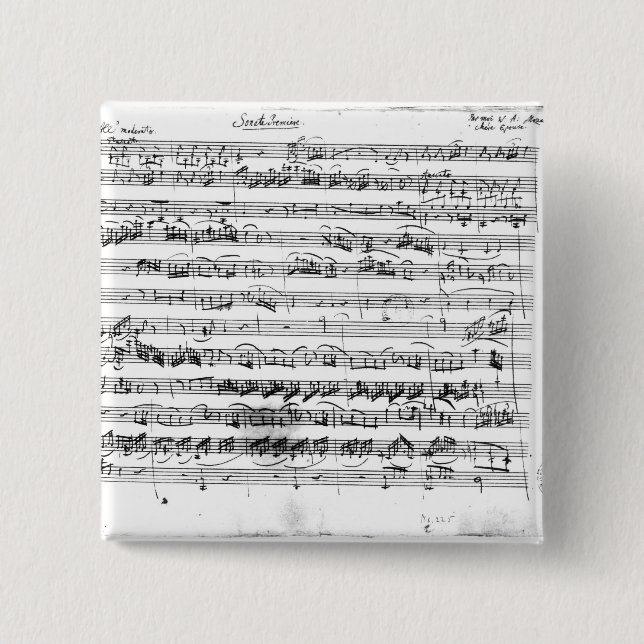 Sonate Premiere for violin and harpsichord 2 Inch Square Button (Front)