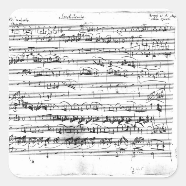 Sonate Premiere for violin and harpsichord Square Sticker (Front)