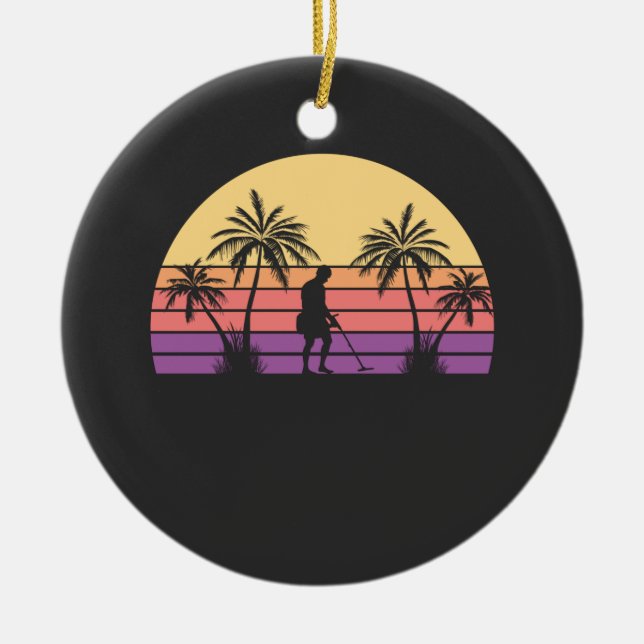 Sondeln Metal Detectorist Ceramic Ornament (Front)