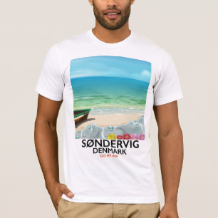 Søndervig Denmark beach travel poster T-Shirt