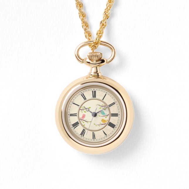 Song Birds Necklace Watch (Front)