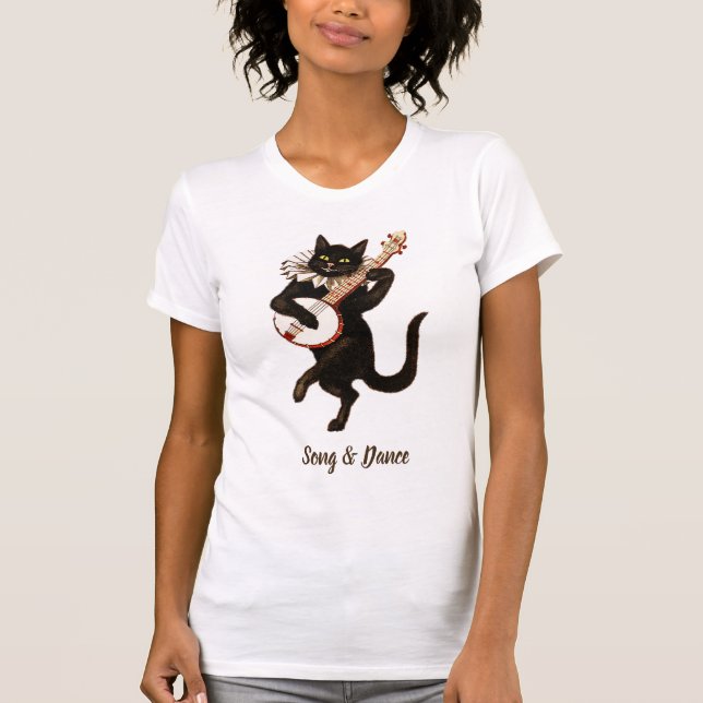 Song & Dance musical cat tee shirt (Front)