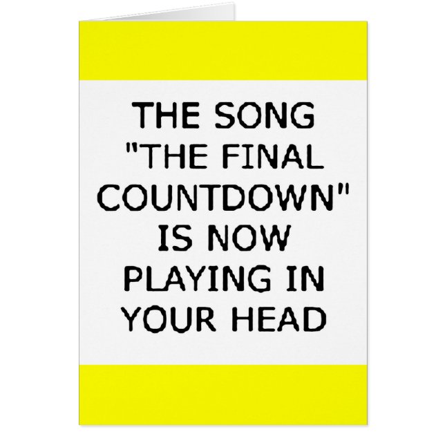 song final countdown now playing your head (Front)