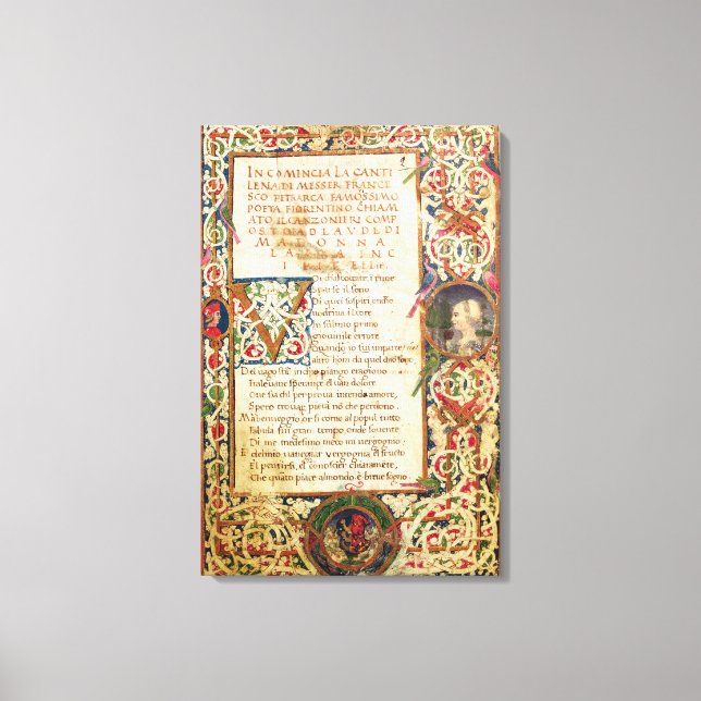 Song in praise of Laure Canvas Print (Front)