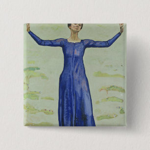 Song in the Distance, 1914 2 Inch Square Button