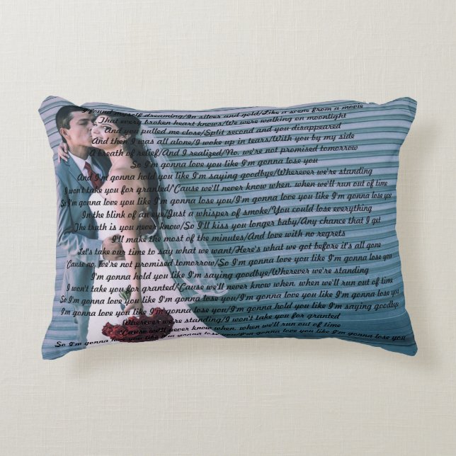 Song lyrics anniversary pillow (Front)