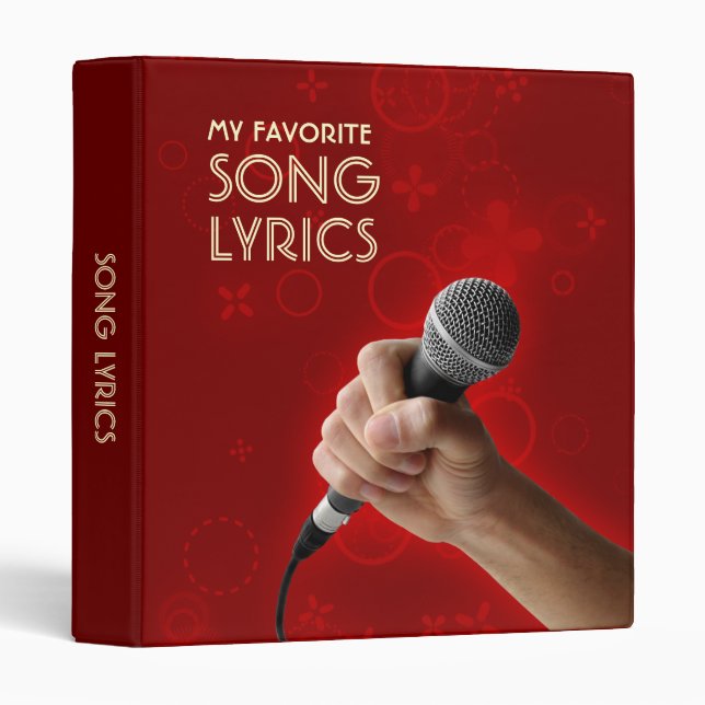 Song Lyrics Singer binder (Front/Spine)