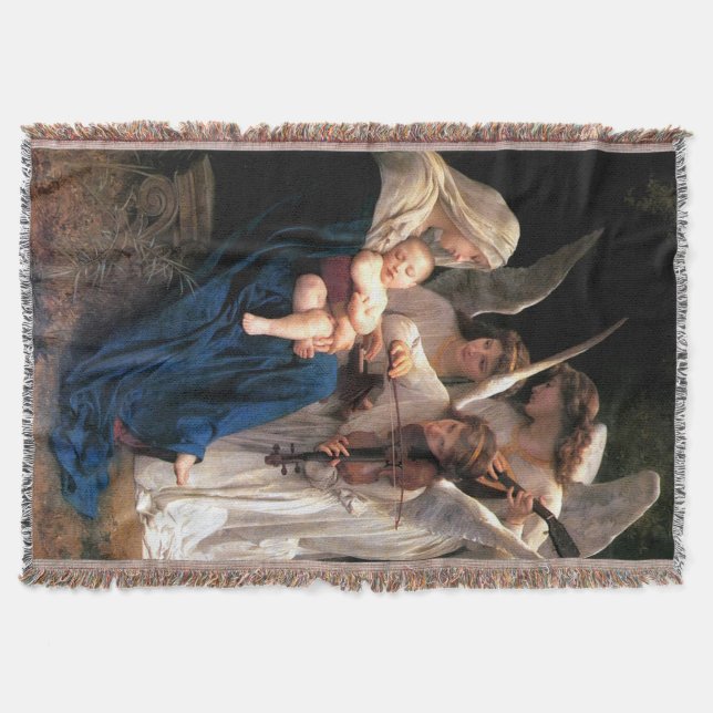 Song of Angels Virgin Mary & Child Jesus Blanket (Front)