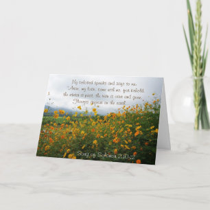 Song of Solomon 2:10-12, Bible Verse, Flowers Card