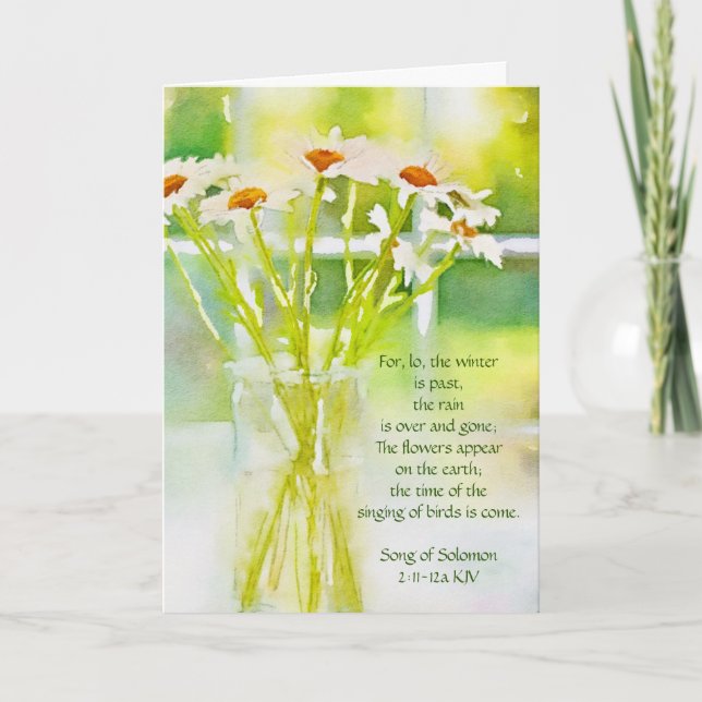 Song of Solomon 2:11-12a Christian Wedding Invitation (Front)