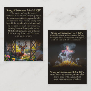 Song of Solomon 2:8-10, 4:6, and 8:14 KJV Card Box