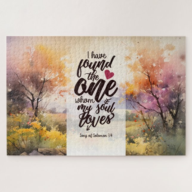 Song of Solomon 3:4 I have found the One Bible  Jigsaw Puzzle (Horizontal)