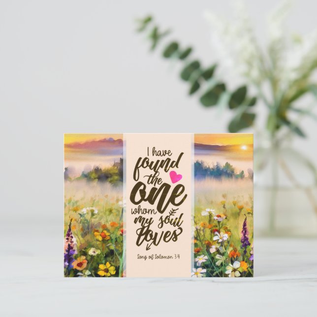 Song of Solomon 3:4 I have found the One Bible Postcard (Standing Front)