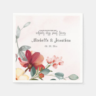 Song of Solomon 3:4 I have found the One Floral Napkin