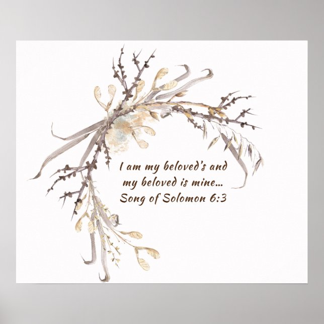 Song of Solomon 6:3 I am my beloved’s... Poster (Front)