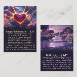 Song of Solomon 8:6-7 and John 4:13-14 KJV Card