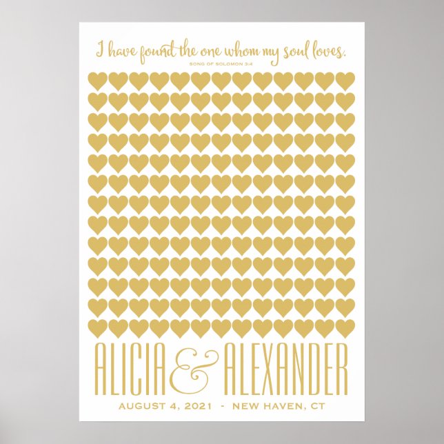 Song of Solomon | Champagne Gold Guestbook Poster (Front)