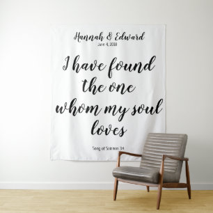 song of Solomon wedding photo backdrop banner Tapestry