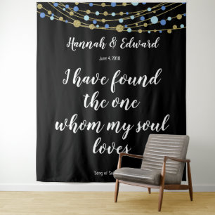 song of Solomon wedding photo backdrop banner Tapestry