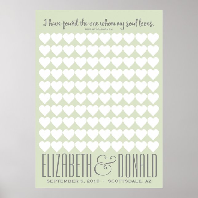 Song of Solomon Wedding Poster - CHOOSE YOUR COLOR (Front)
