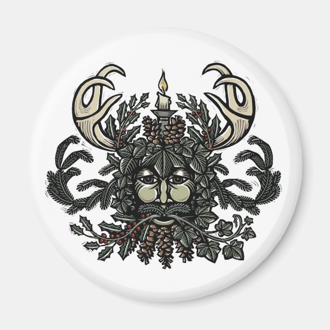 Song of Solstice Greenman Fridge Magnet (Front)