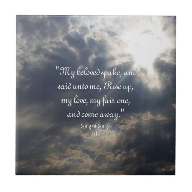 Song of Songs 2:10 Ceramic Tile (Front)