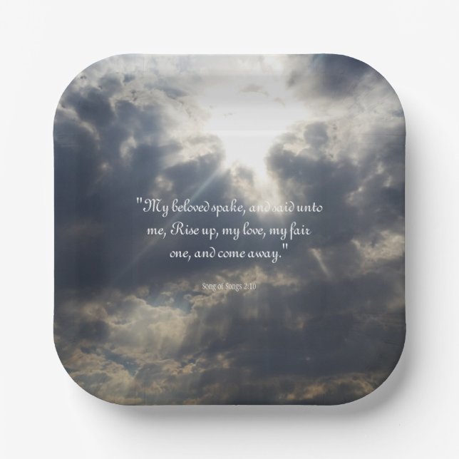 Song of Songs 2:10 Paper Plate (Front)