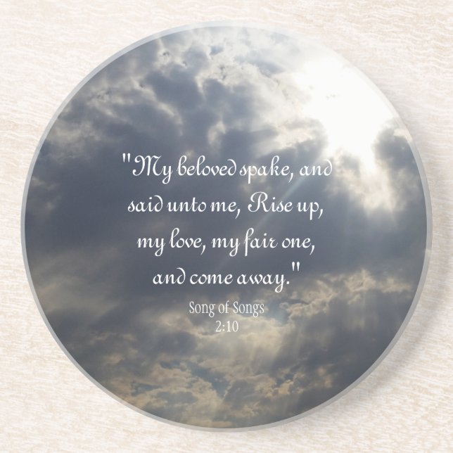 Song of Songs 2:10 Sandstone Coaster (Front)