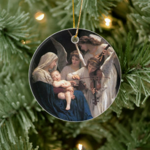 Song of the Angels (1881) by Bouguereau Ceramic Ornament