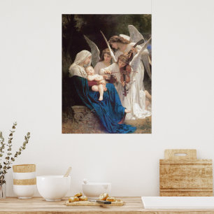 Song of the Angels (1881) by Bouguereau Poster