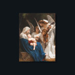 Song of the Angels by William-Adolphe Bouguereau Canvas Print<br><div class="desc">William Adolphe Bouguereau - Song of the Angels,  1881. William-Adolphe Bouguereau was a French academic painter. In his realistic genre paintings he used mythological themes,  making modern interpretations of classical subjects,  with an emphasis on the female human body.</div>
