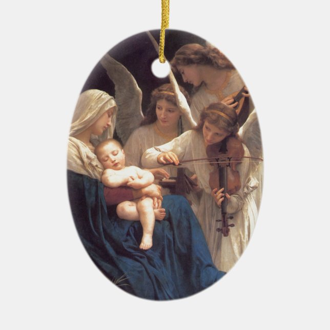 Song of the Angels - William-Adolphe Bouguereau Ceramic Ornament (Front)