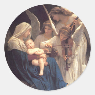Song of the Angels - William-Adolphe Bouguereau Classic Round Sticker