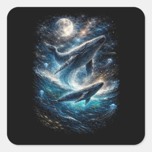 Song of the Cosmic Tide Square Sticker