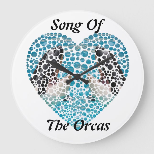 Song Of The Orcas, Large Clock (Front)
