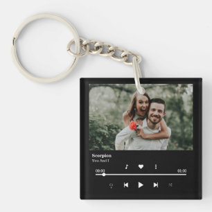 Song Player Couple Anniversary Keychain