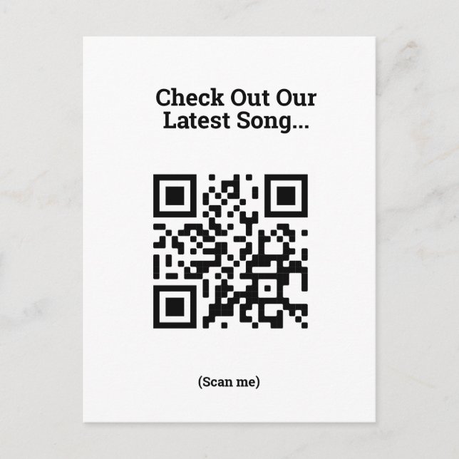 Song Promotion - QR Code Design Postcard (Front)