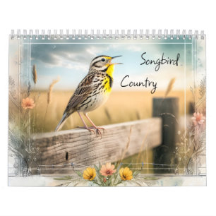Songbird Country Watercolor Style Calendar
