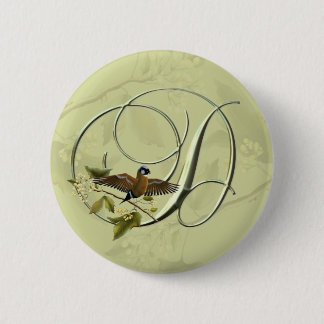 Songbird Initial D 2 Inch Round Button