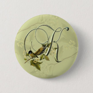 Songbird Initial K 2 Inch Round Button