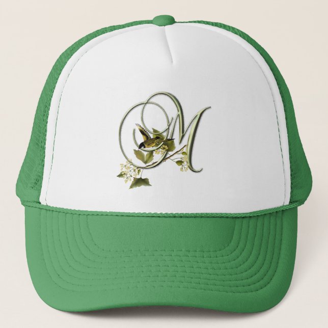 Songbird Initial M Trucker Hat (Front)