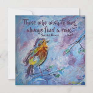 "Songbird of Hope" Flat Note Card