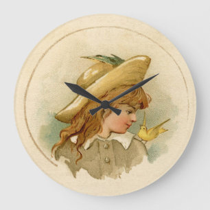Songbird On My Shoulder Large Clock