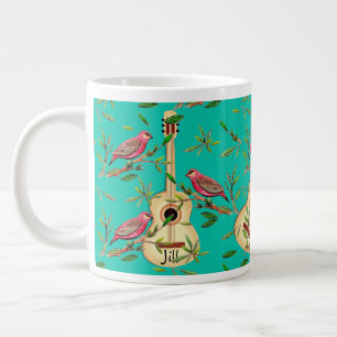 Songbird Personalized Guitar Large Coffee Mug