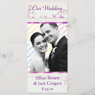 Songbird Shabby Chic WEDDING Programme