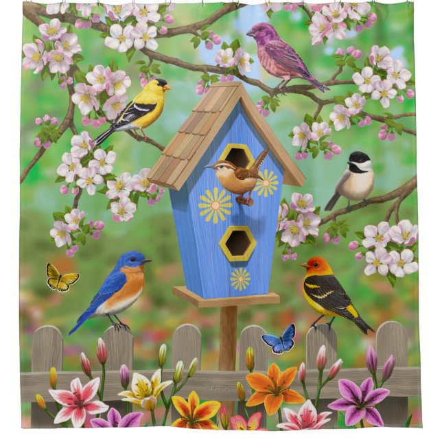 Songbirds Lily Garden Birdhouse (Front)